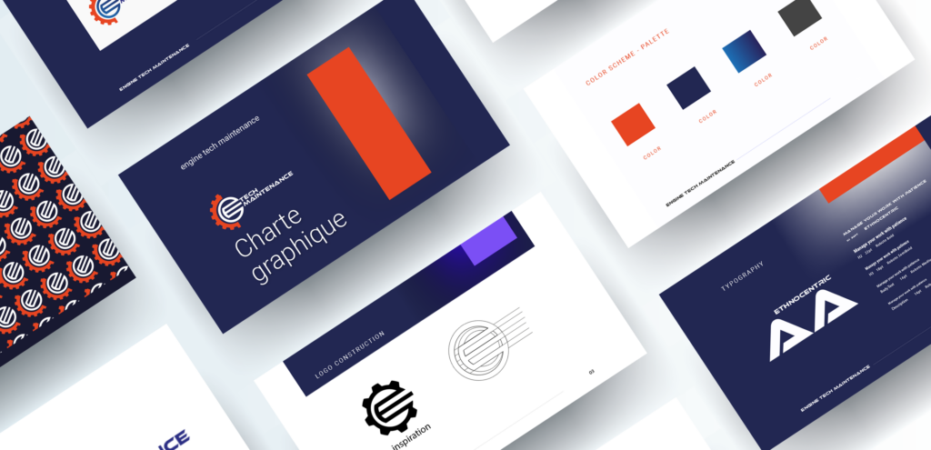 charte graphique engins tech maintenance élaboré par intouchdz agence digital en Algérie
