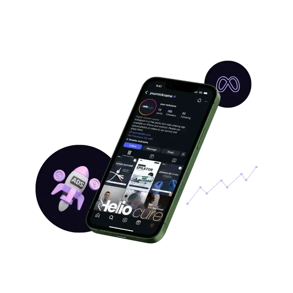 gestion des réseaux sociaux , client : heliocure , par intouchdz agence digital et web en Algérie