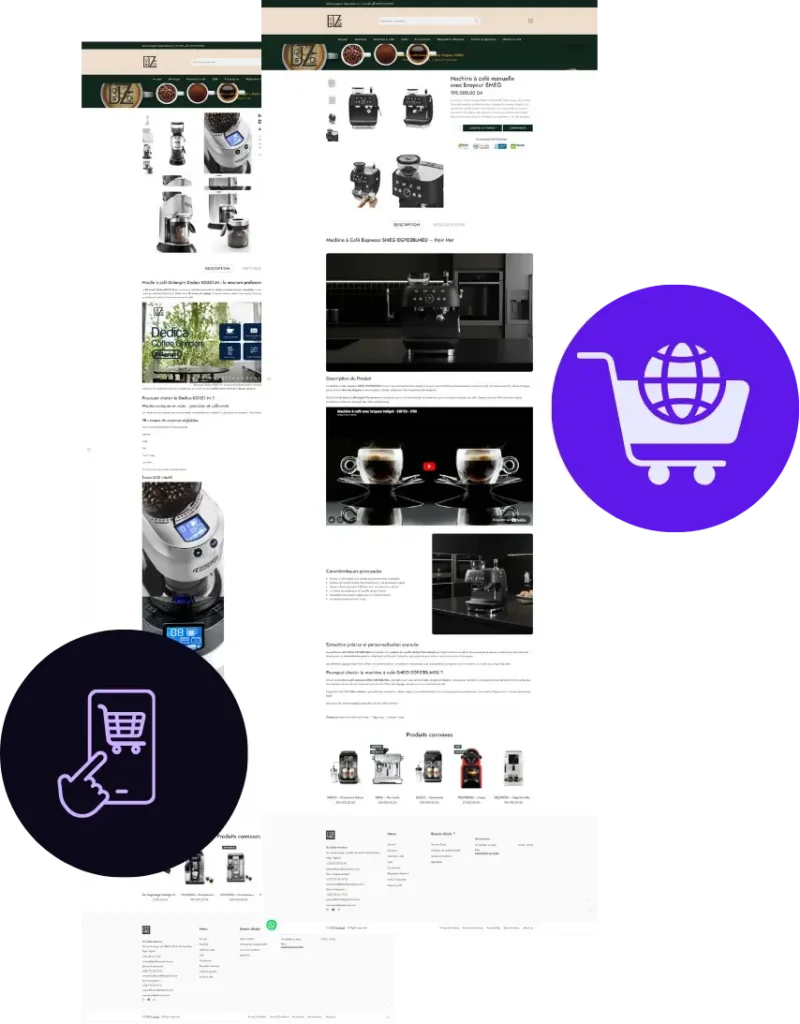 refonte site e-commerce dz coffee machine par intouch