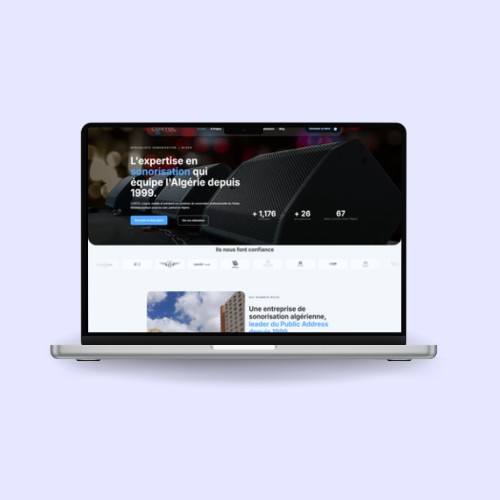 Site vitrine Cortel Algérie conçu par InTouch avec une architecture SEO par type de lieu