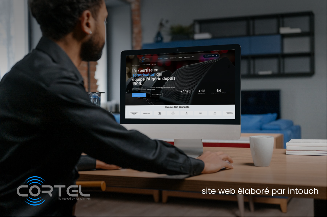 Exemple de site vitrine pour entreprise réalisé par l'agence InTouch en Algérie